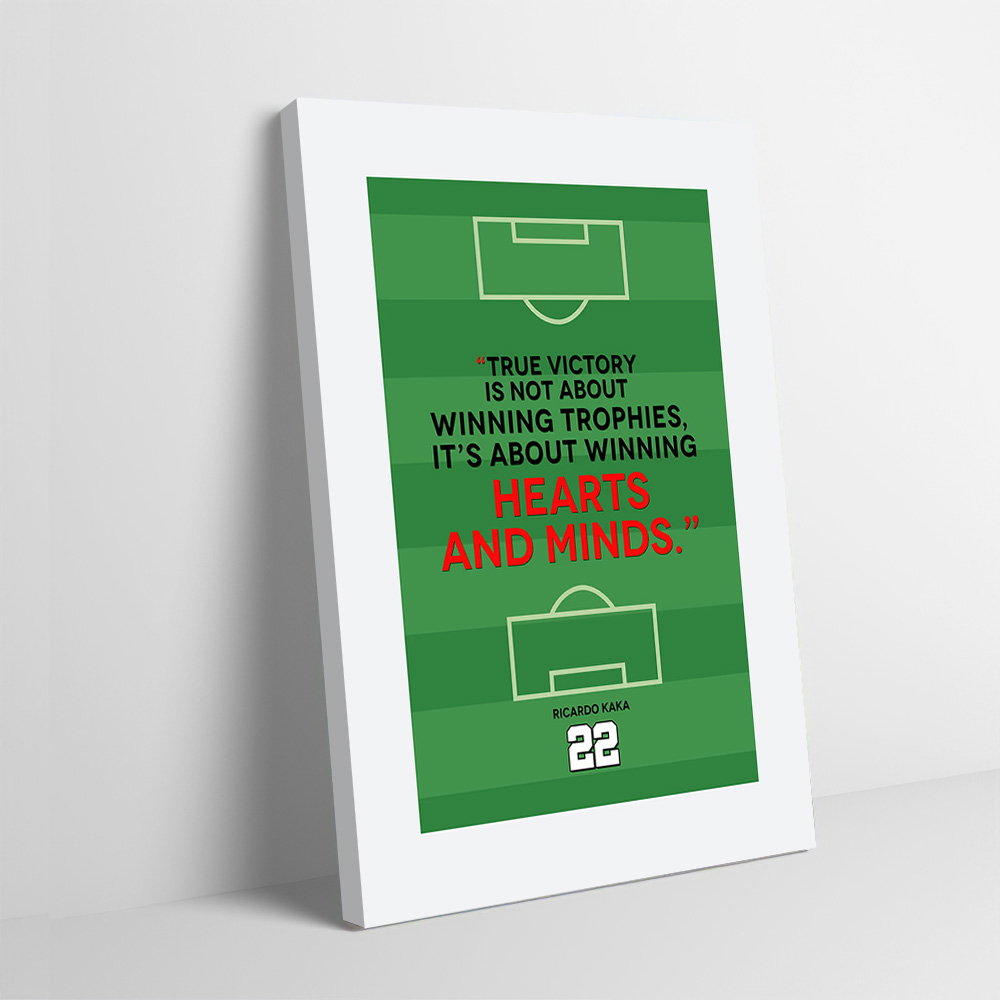 Home Decor Quotes On Wall - Ricardo Kaka Citaat op voetbalveld afdrukken