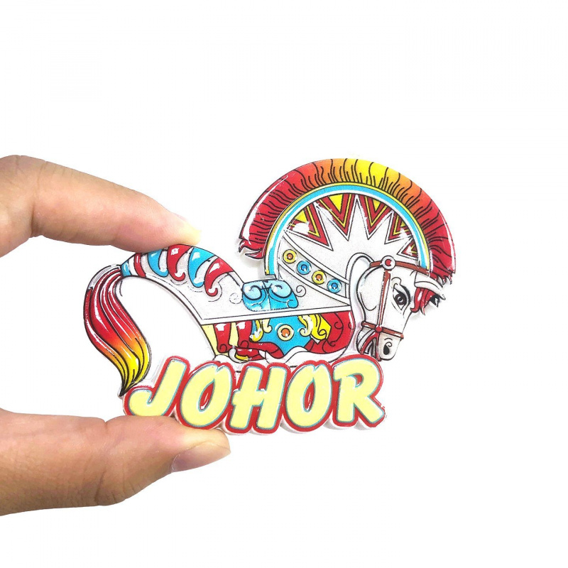 Home Decor Malaysia - Maleisië Johor Vintage Carrousel Koelkastmagneet Toeristische