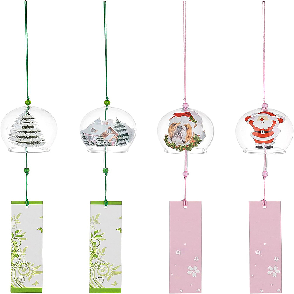 Home Decor Theme - 4 stuks 4 stijlen windgong kerstthema