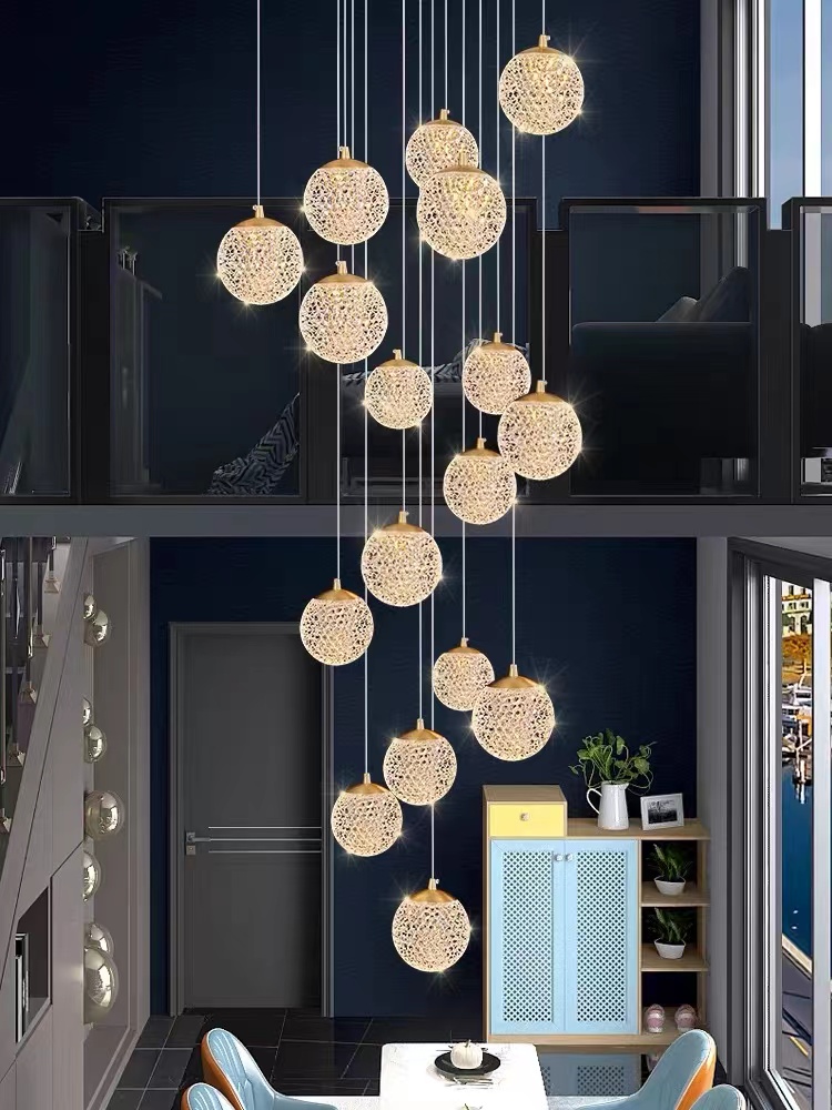 Hanging Moon Lamp - LED-trap lange kroonluchter luxe woonkamer slaapkamer