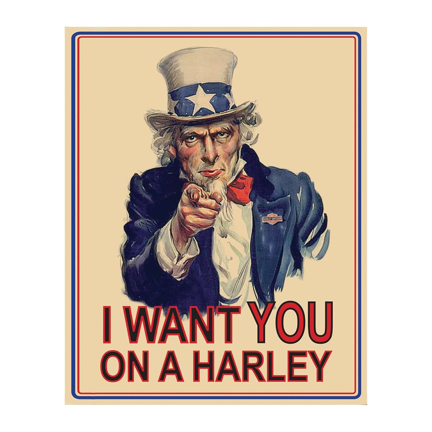 Home Decor Quotes On Wall - Oom Sam-I Want You On Harley-