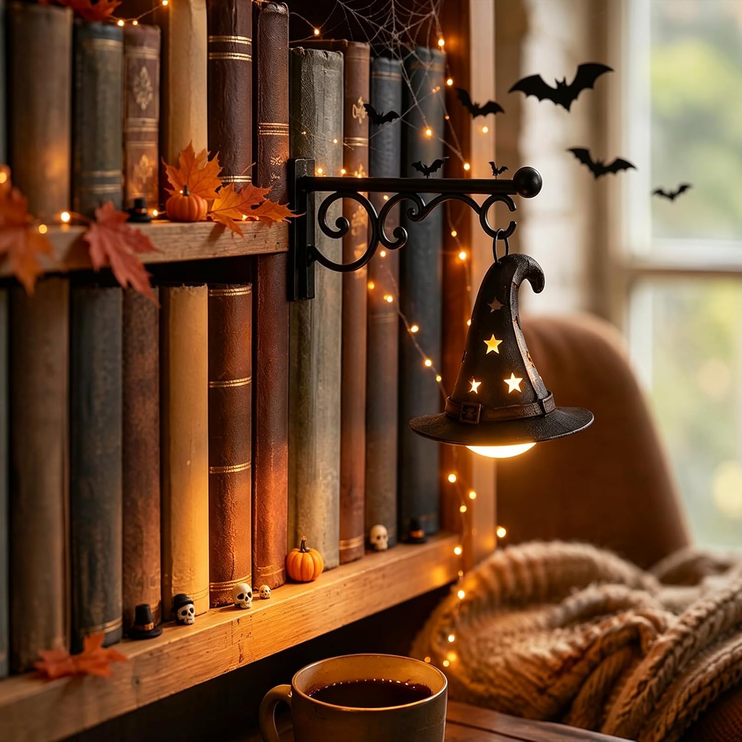 Home Decor Lamp - Boekenplanklamp, bibliotheeklamp, leeslamp, mini-boekenkastlamp, boekenhoeklamp, leeshoekdecoratie