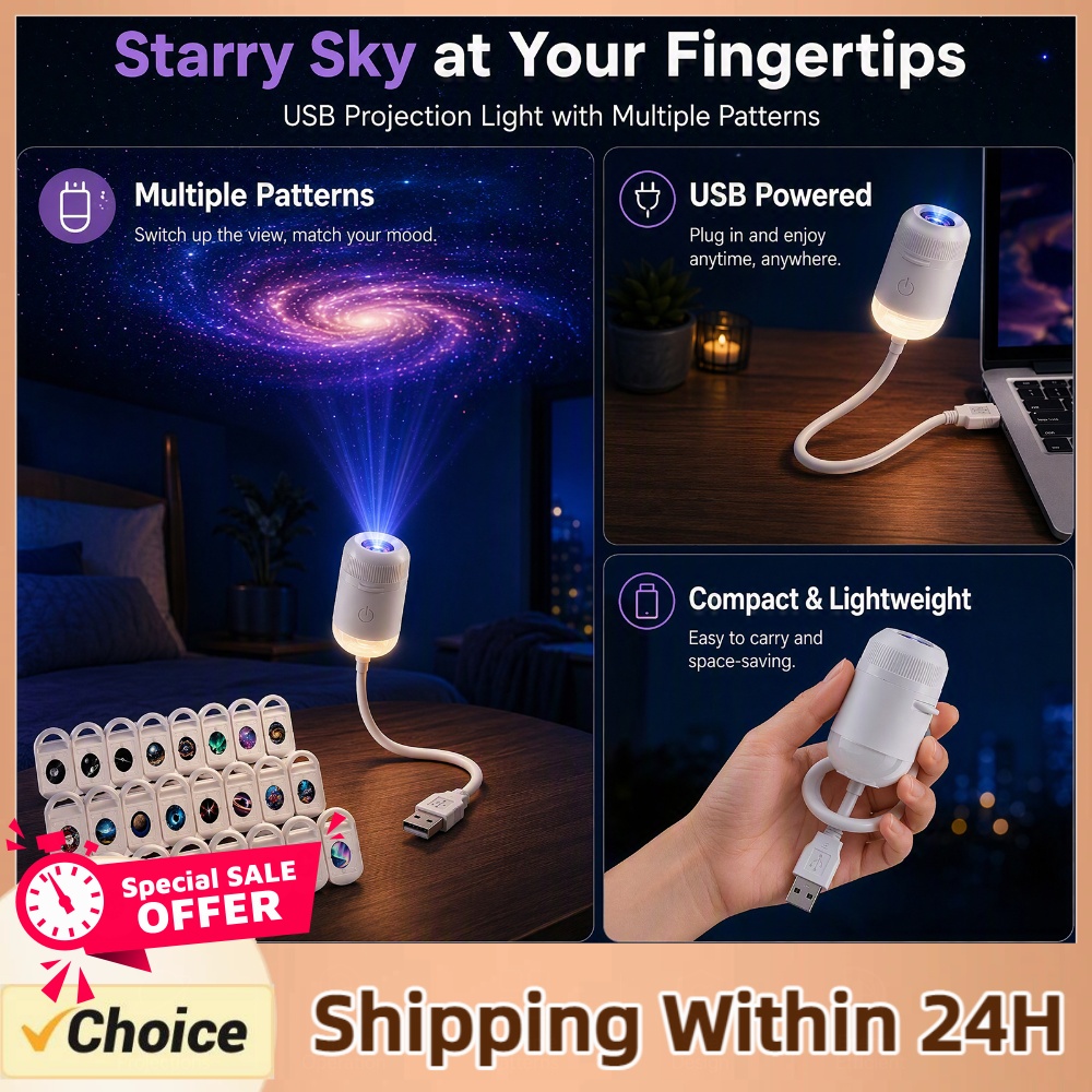 Home Decor Lamp - USB Sterrenhemel Projectorlamp HD Galaxy Sterren-