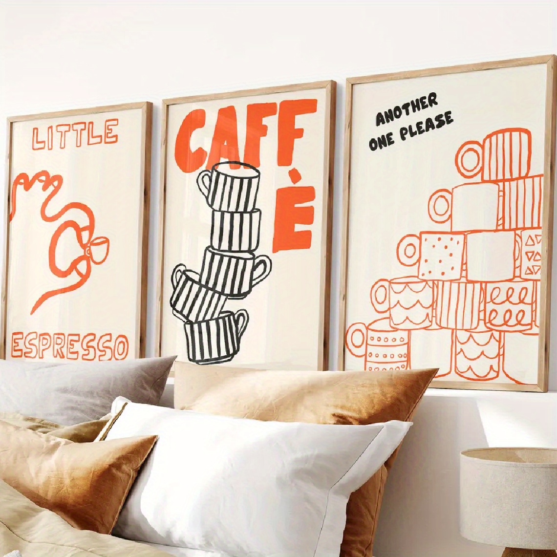 Home Decor Orange - 1/3 stks Italiaanse Koffie Canvas Poster