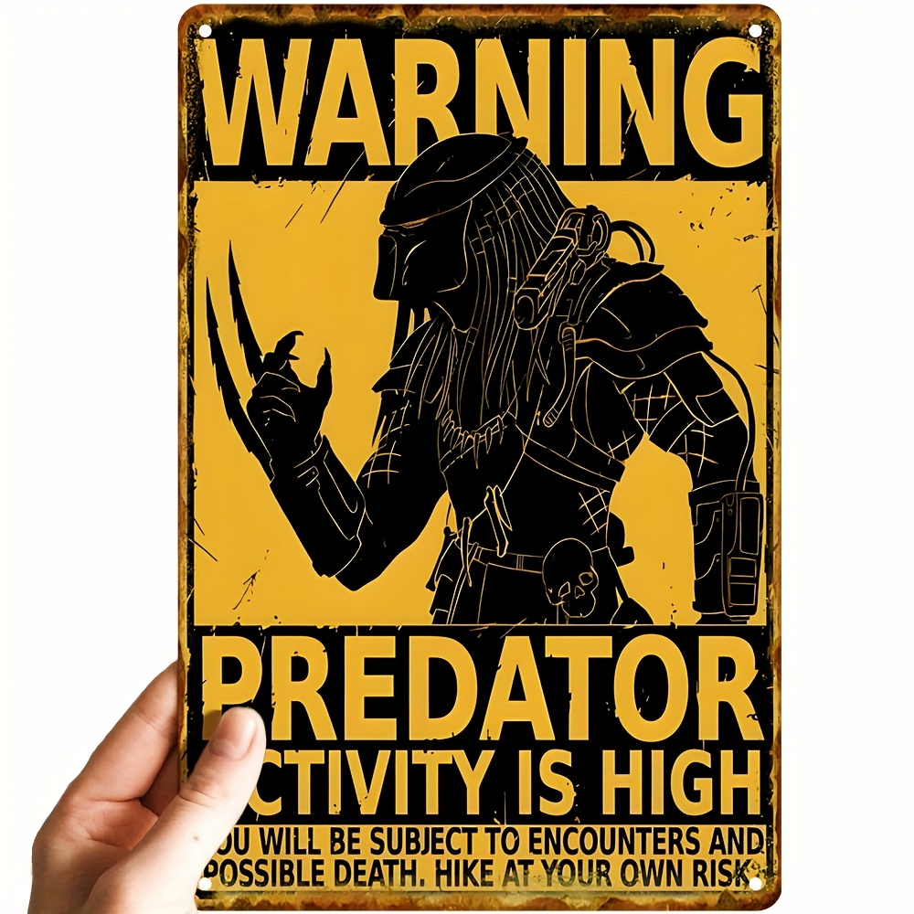 Home Decor Theme - Vintage aluminium bord met Predator-thema, in