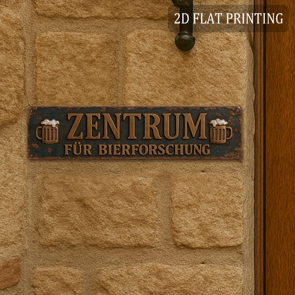 Germany Home Decor - 2D plat grappig bieronderzoek centrum metalen