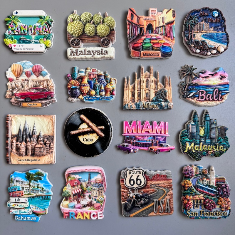 Home Decor Malaysia - Koelkastmagneten Malta Maleisië IJsland Panama Cappadocië