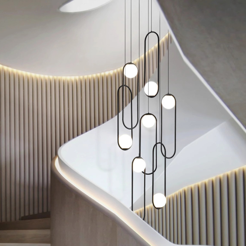 Hanging Moon Lamp - Scandinavische woondecoratie, trapkroonluchter, woonkamer, slaapkamer en