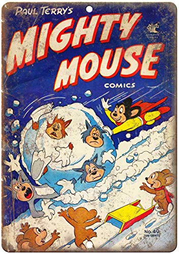 Home Decor Theme - Mighty Mouse Comics Thema Metalen Tin