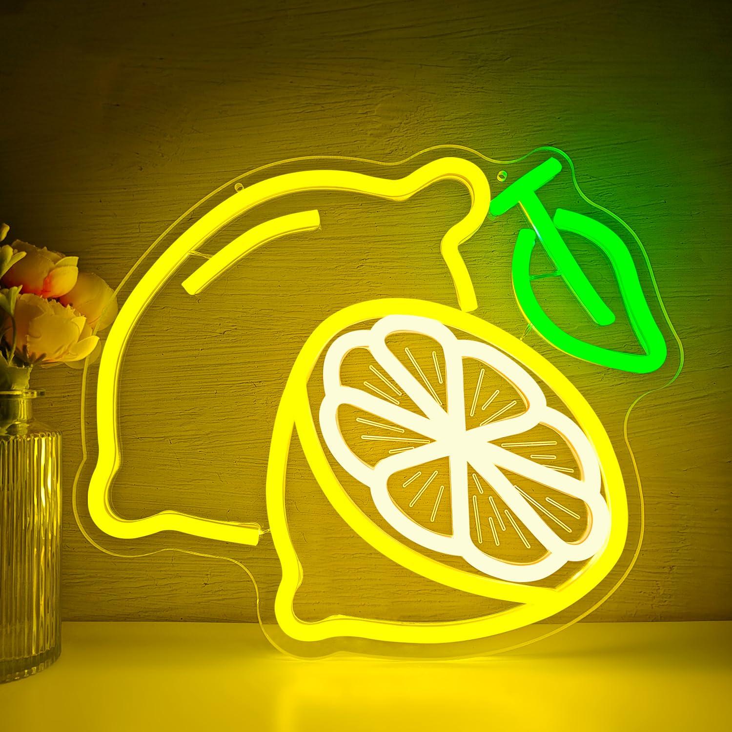 Home Decor Theme - Citroen Neon Lichtreclame Dimbare LED Verlichte