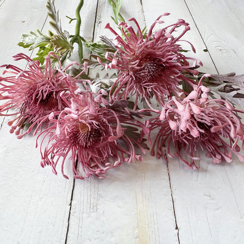 Home Decor Orange - Levensechte kunstmatige grote spinchrysant bloem thuis