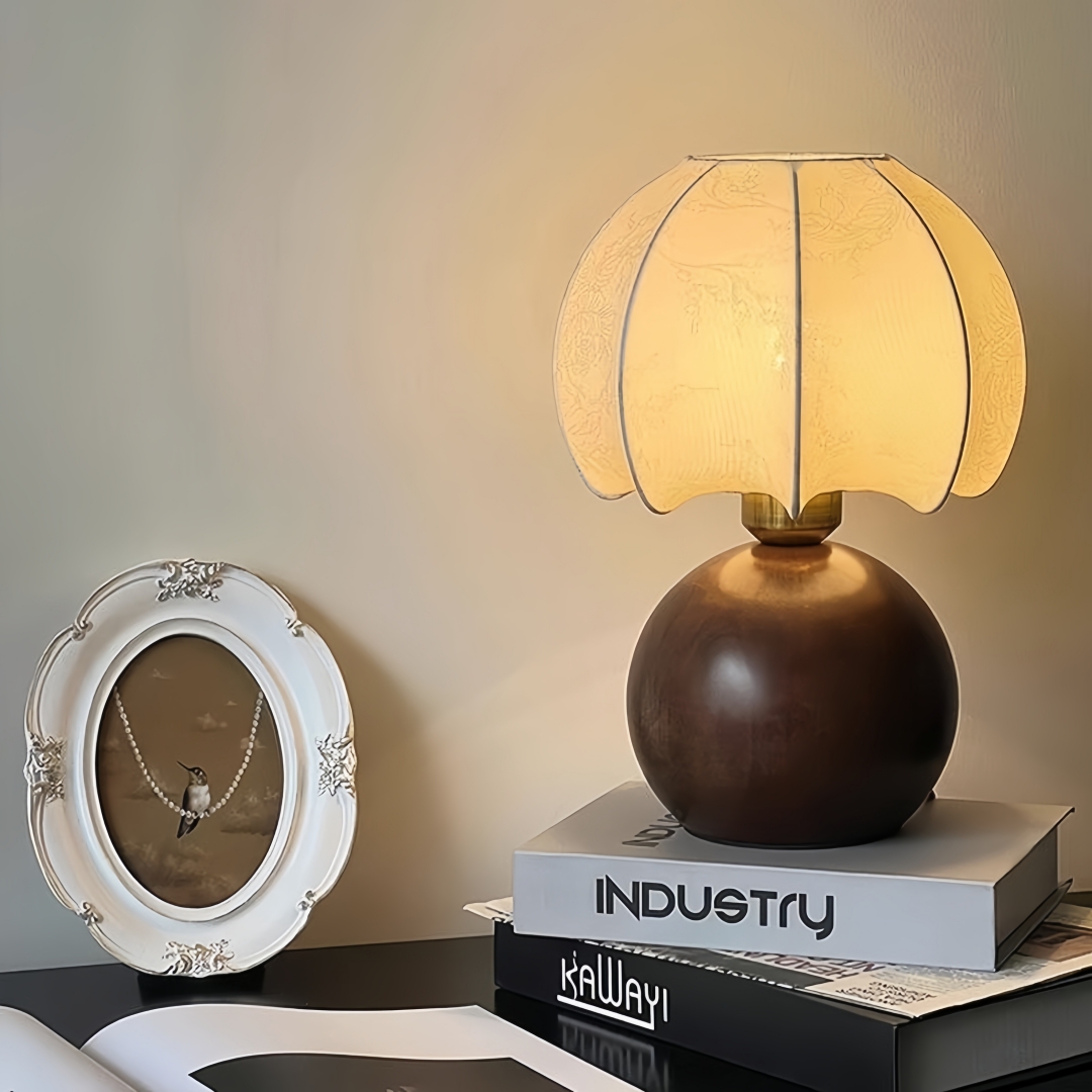 Home Decor Lamp - Vintage bloementafellamp, middeleeuwse bedlamp, slaapkamer, woonkamer,