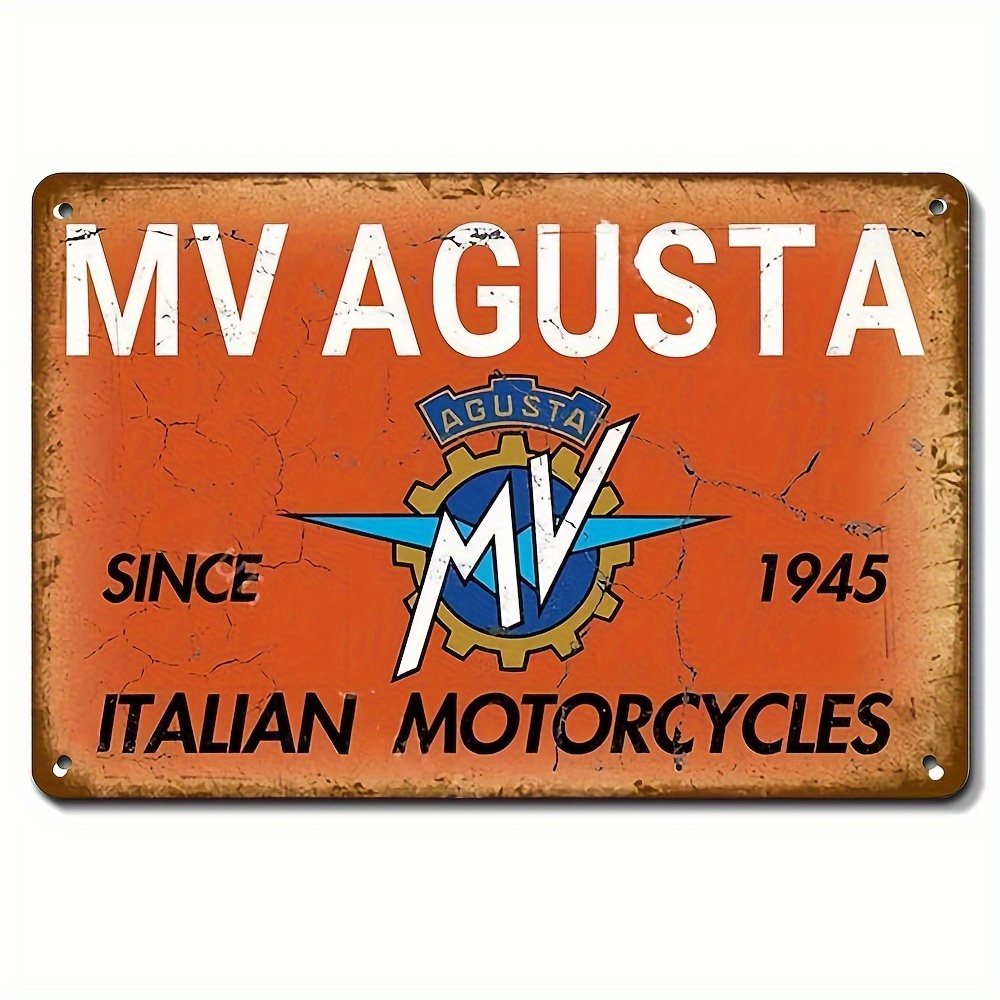 Home Decor Orange - Vintage MV Agusta Italiaanse motorfietsen metalen