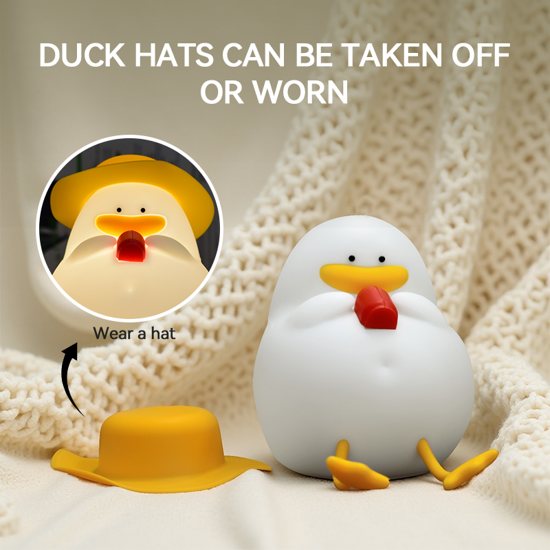 Home Decor Lamp - Happy Duck-nachtlampje, bedlampje met aanraakbediening, oplaadbaar