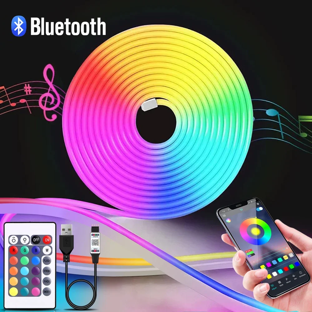 Home Decor Lamp - 1-5m RGB LED Neon Strip Licht