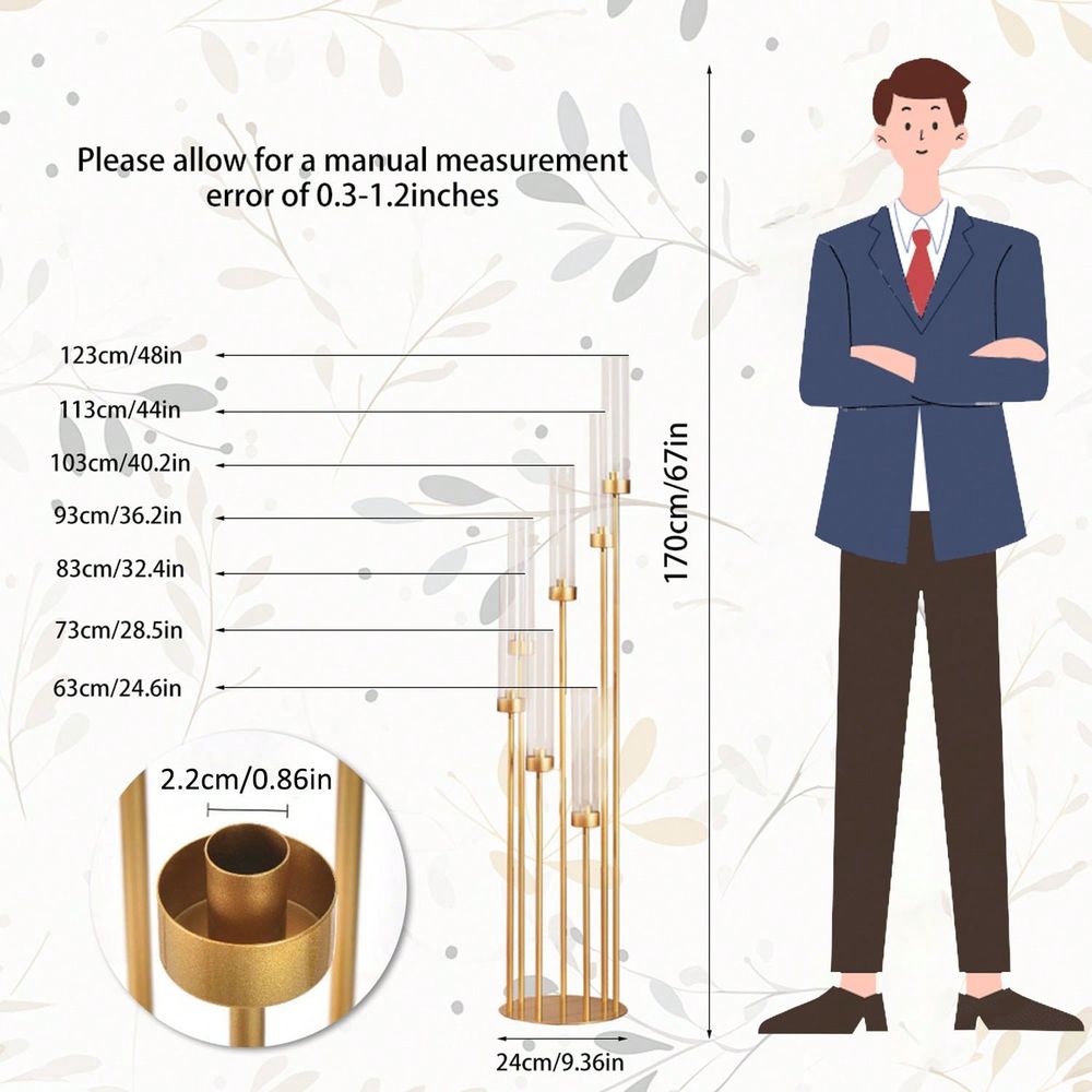 2 stuks 7-armige gouden kandel - Home Decor Theme recensie en prijs