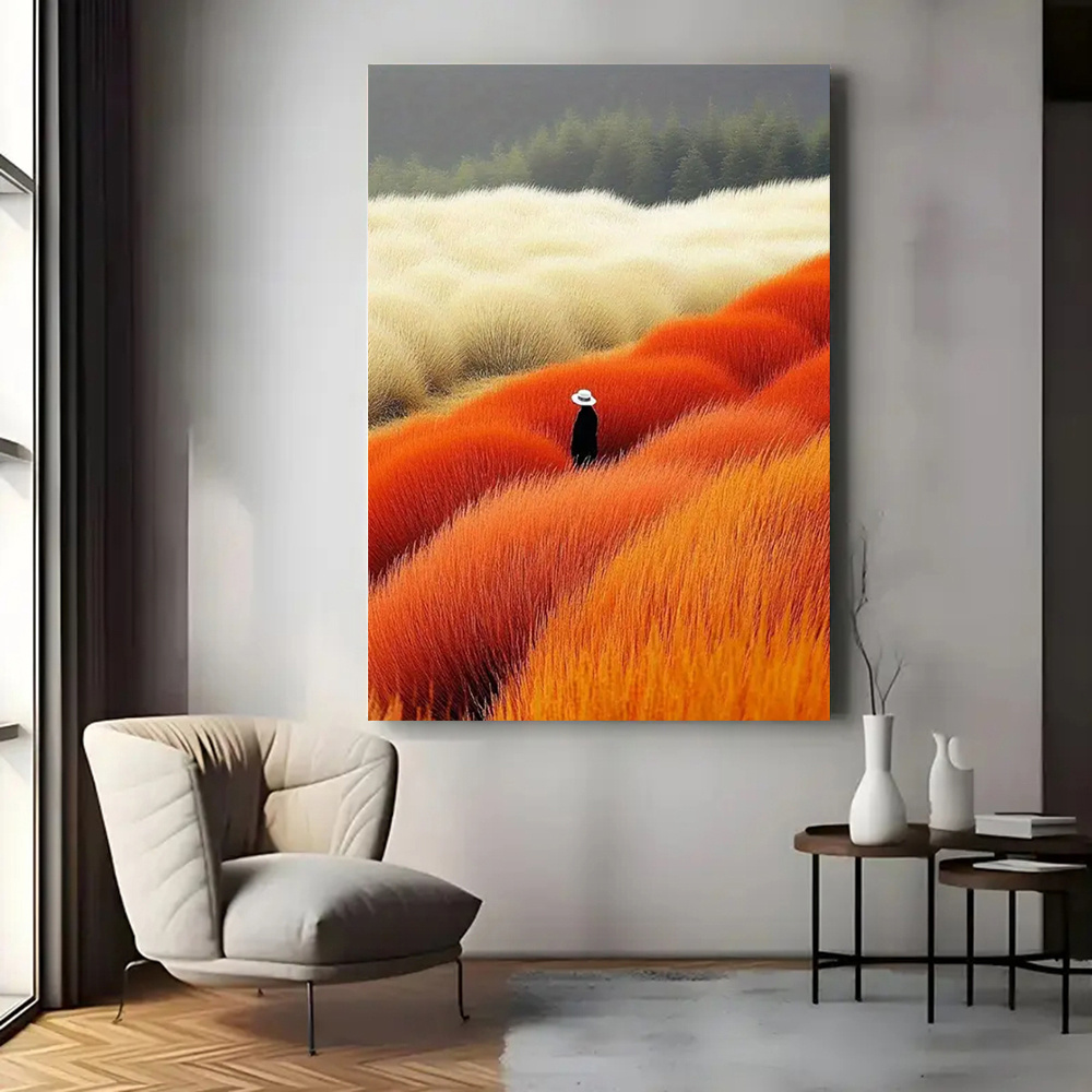 Moderne abstracte landschap po - Home Decor Orange recensie en prijs