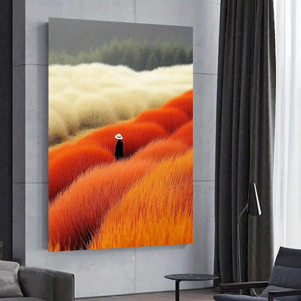 Moderne abstracte landschap po - Home Decor Orange recensie en prijs