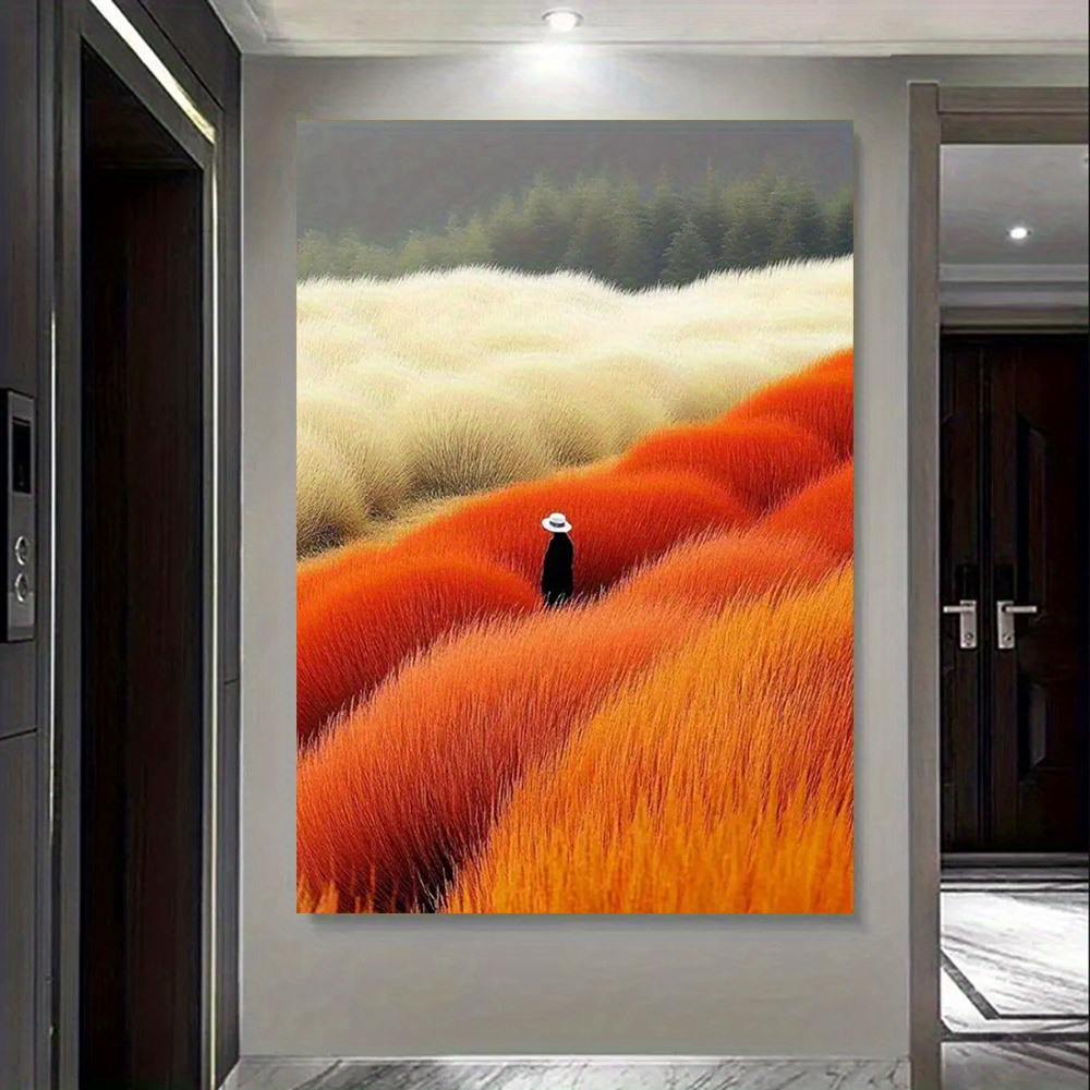 Moderne abstracte landschap po - Home Decor Orange recensie en prijs