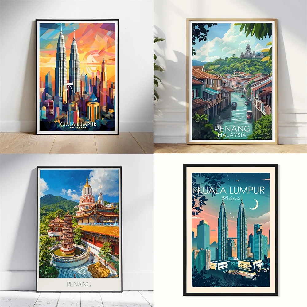 Penang Maleisië Reisposter Vin - Home Decor Malaysia recensie en prijs