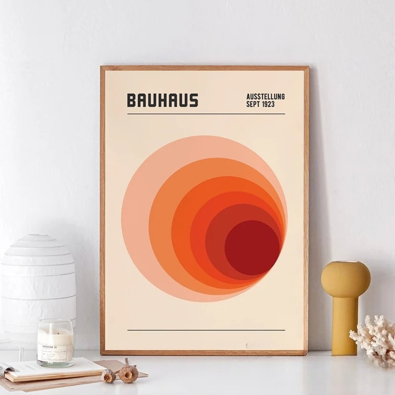 Oranje Bauhaus Retro Art Print - Home Decor Orange recensie en prijs