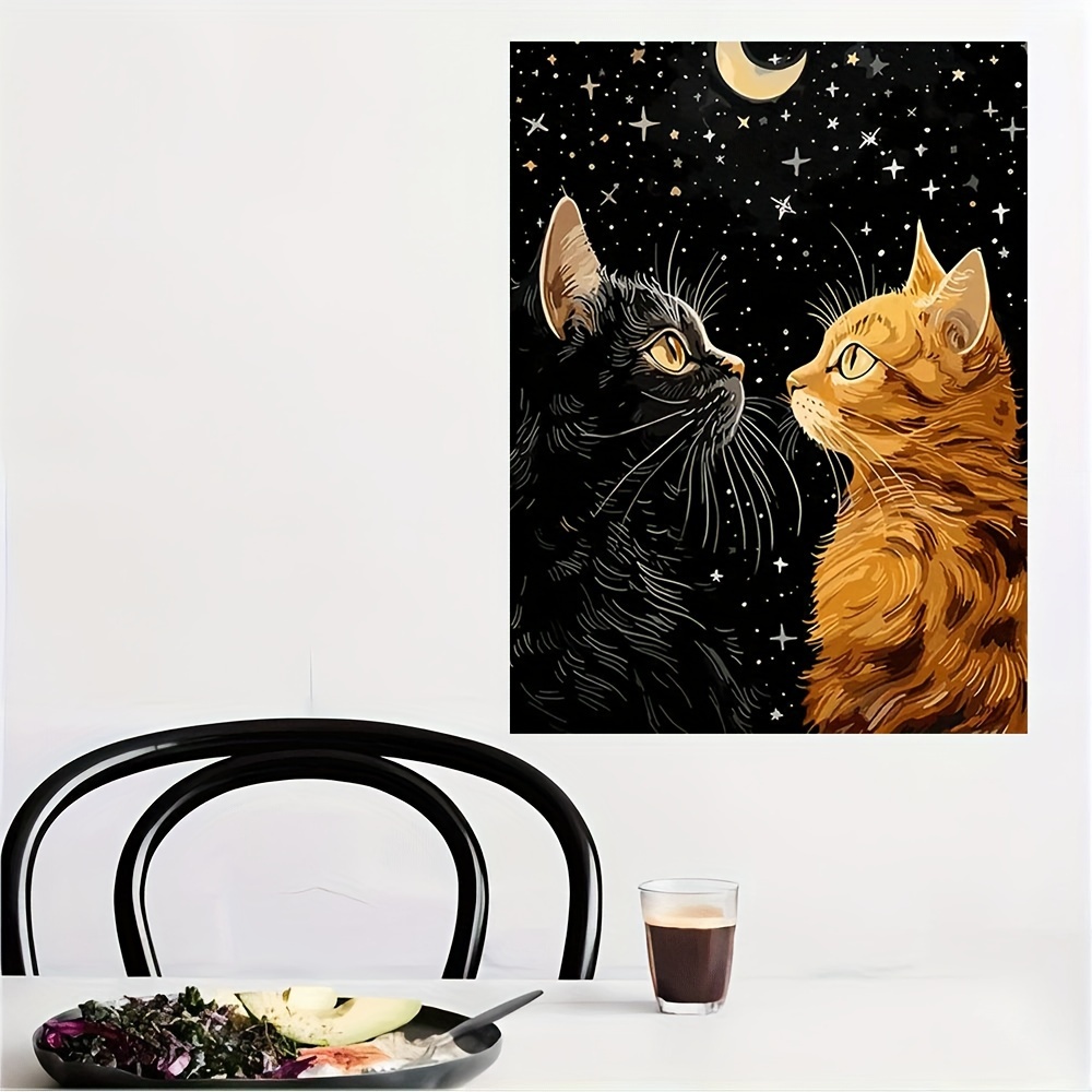 Levendige zwarte kat en oranje - Home Decor Orange recensie en prijs