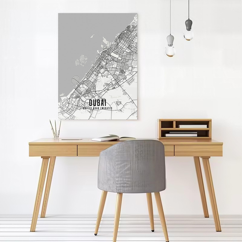 VAE Dubai stadskaart poster ca - Home Decor Uae recensie en prijs