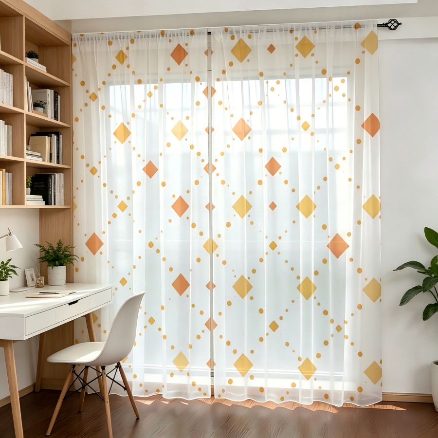 2 stuks digitaal bedrukte tran - Home Decor Orange recensie en prijs