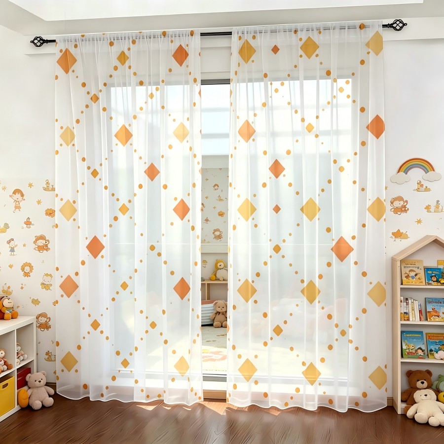 2 stuks digitaal bedrukte tran - Home Decor Orange recensie en prijs