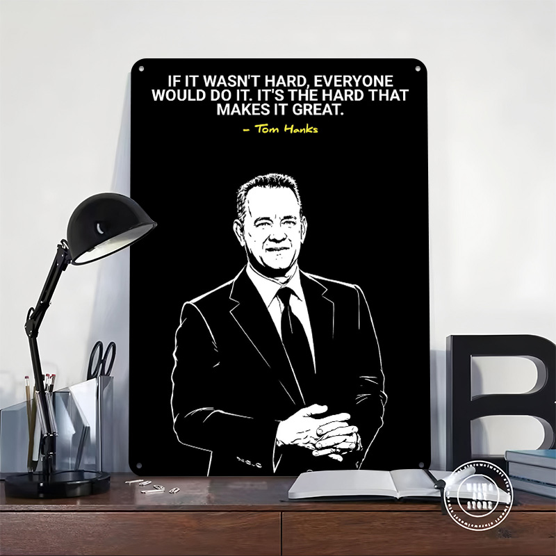 Citaat van Tom Hanks over hard - Home Decor Quotes On Wall recensie en prijs