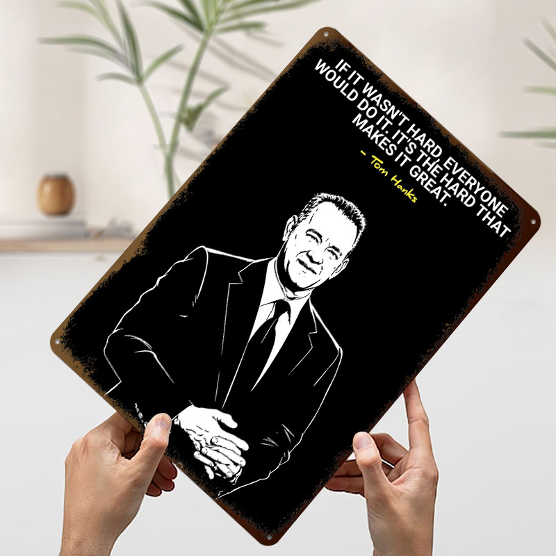 Citaat van Tom Hanks over hard - Home Decor Quotes On Wall recensie en prijs