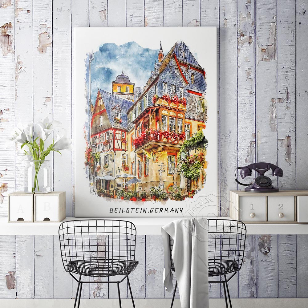 Aquarel print, wereldreizen po - Germany Home Decor recensie en prijs