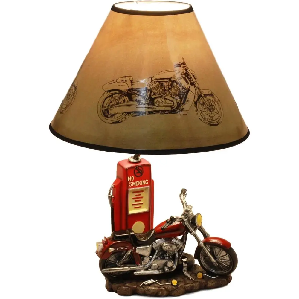 Vintage retro rode motorfiets  - Home Decor Lamp recensie en prijs