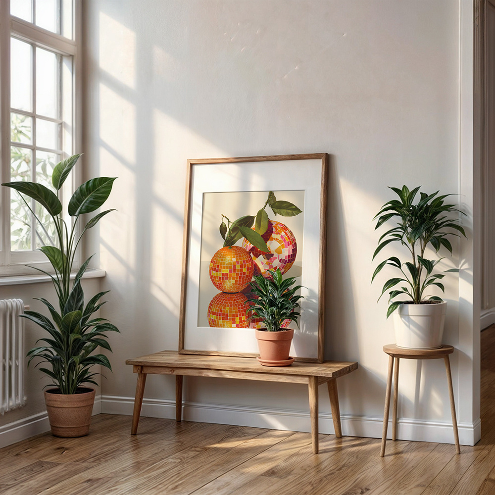Modern Disco Oranje Canvas Wan - Home Decor Orange recensie en prijs