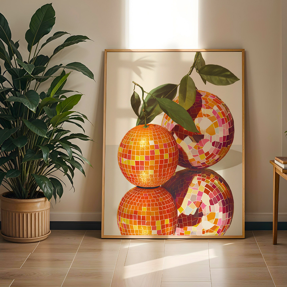 Modern Disco Oranje Canvas Wan - Home Decor Orange recensie en prijs