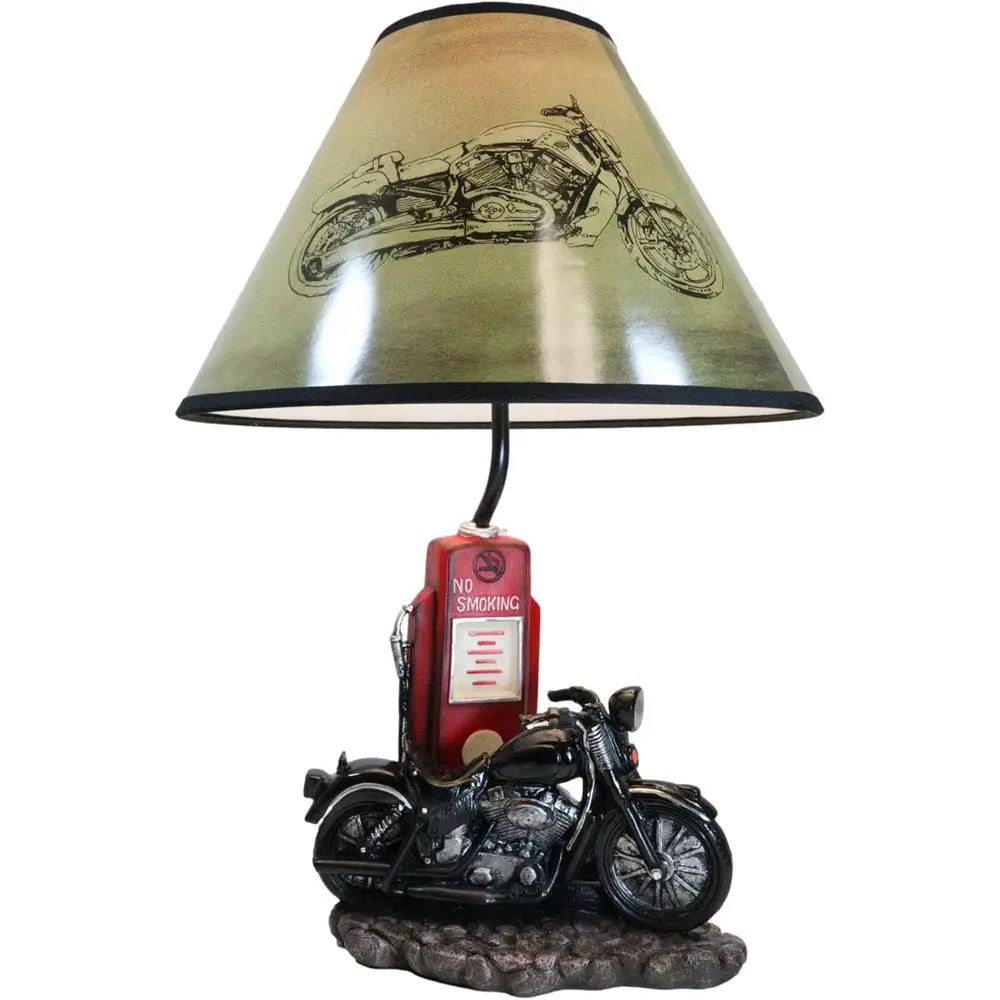 Vintage retro zwarte motorfiet - Home Decor Lamp recensie en prijs