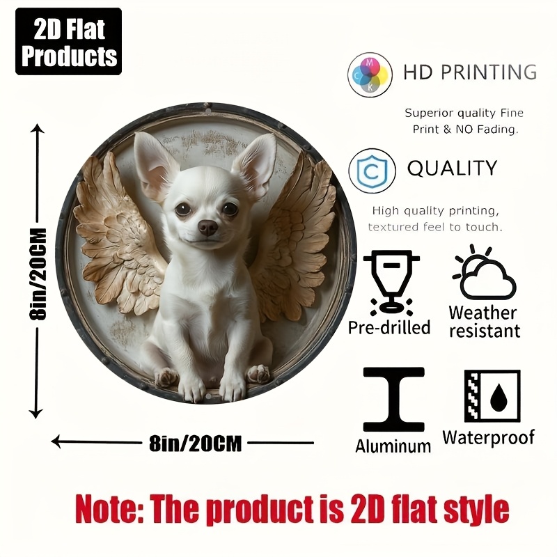 2D plat, 1pc, Chihuahua thema, - Home Decor Theme recensie en prijs