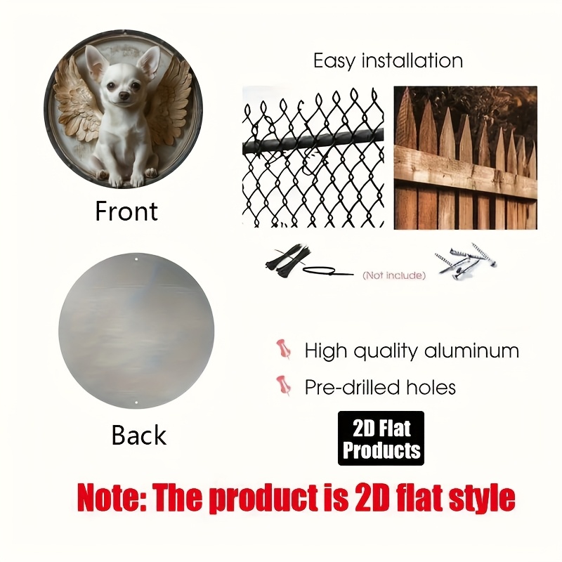 2D plat, 1pc, Chihuahua thema, - Home Decor Theme recensie en prijs
